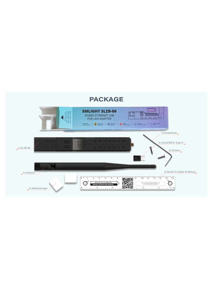 Zigbee 3.0 to Ethernet,USB,and WiFi Gateway Coordinator with PoE,Universal Zigbee USB Gateway for Home Assistant
