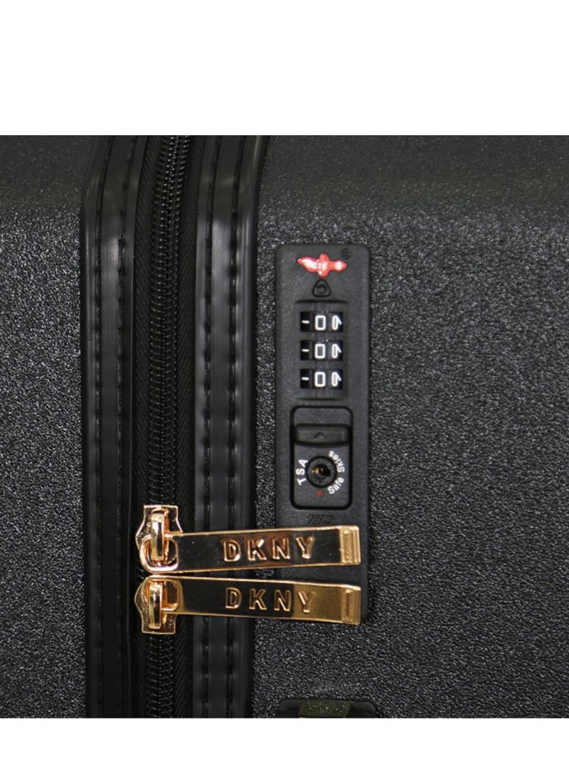 Dkny Allure Hardside Luggage on Wheels for Unisex | Ultra Lightweight ABS on with Spinner Wheels 4 Color Black