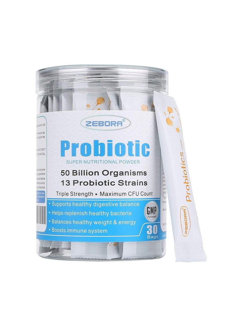 Probiotic 50 Billion Organisms, 13 Probiotic Strains, 30 Bags