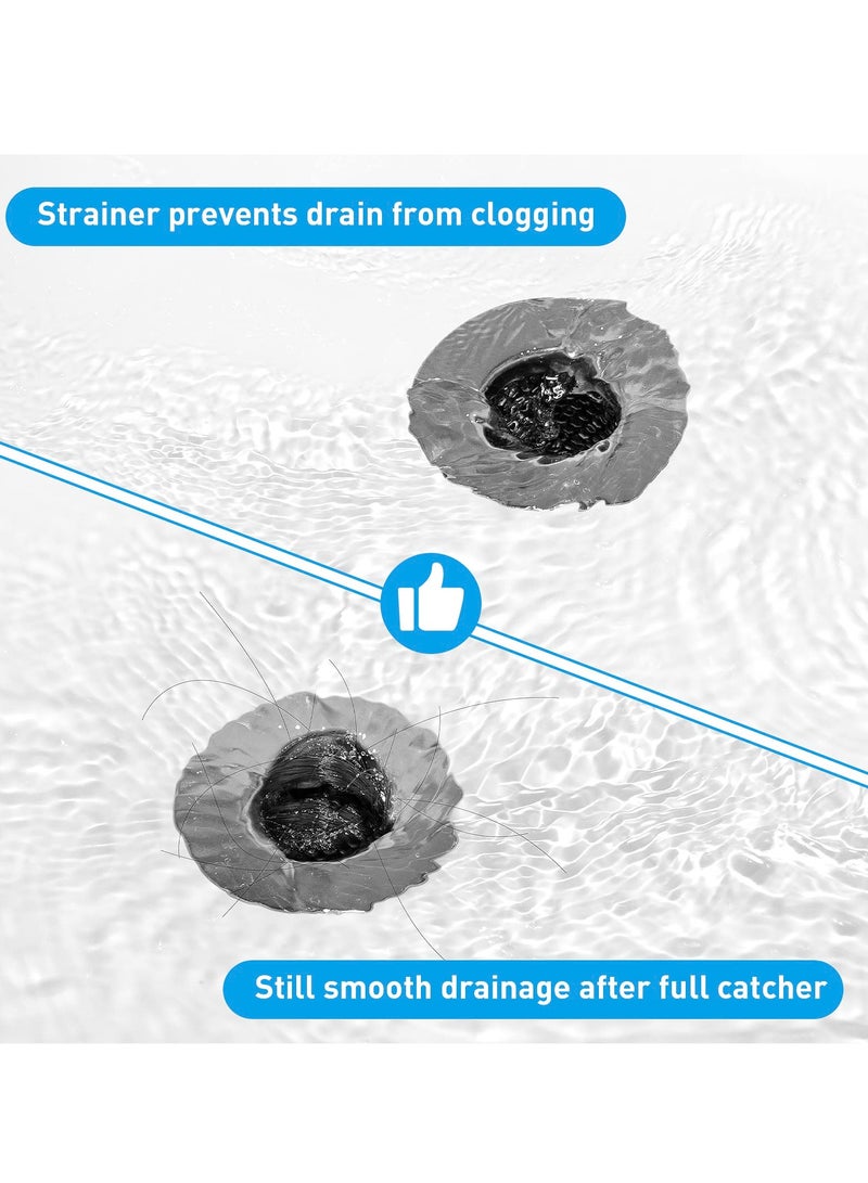Stainless Steel Bathroom Sink Drain Strainers, 2PCS 1