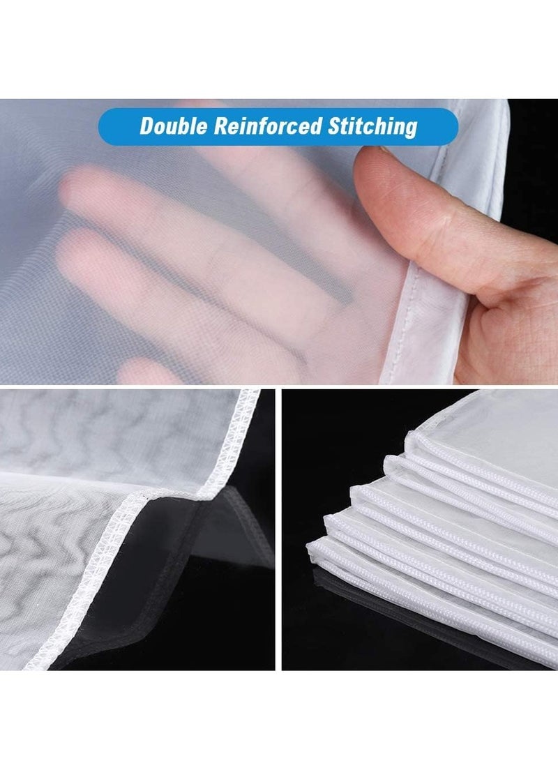 Nylon Straining Bag, Reusable Cold Brew Coffee Cheese Cloths Strainer, Fine Mesh Food Strainer Bag, Strain Tea Pulp Juice Food Nut Milk Filter Bag(15.7” x 15.7”, 8 Packs)