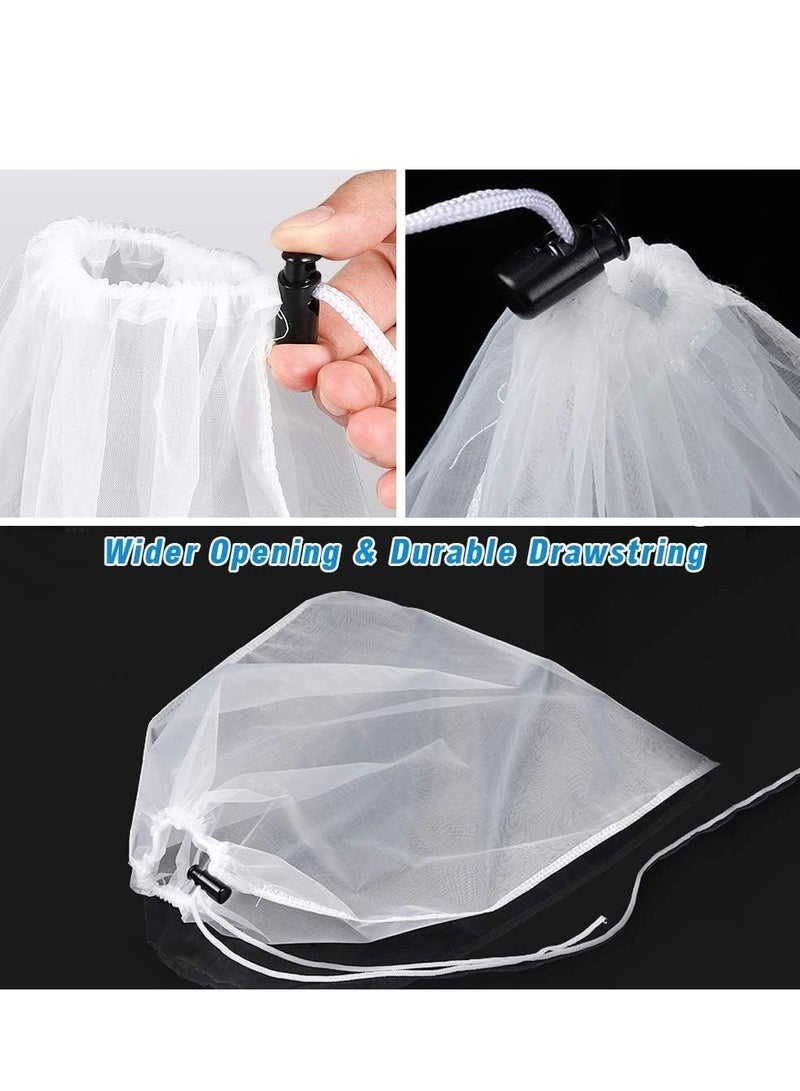 Nylon Straining Bag, Reusable Cold Brew Coffee Cheese Cloths Strainer, Fine Mesh Food Strainer Bag, Strain Tea Pulp Juice Food Nut Milk Filter Bag(15.7” x 15.7”, 8 Packs)