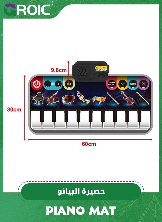 Kids Musical Piano Mats,Music Toys Child Floor Piano Keyboard Mat,Kids Soft Touch Playmat with 8 Instrument Sounds,Early Education Toys