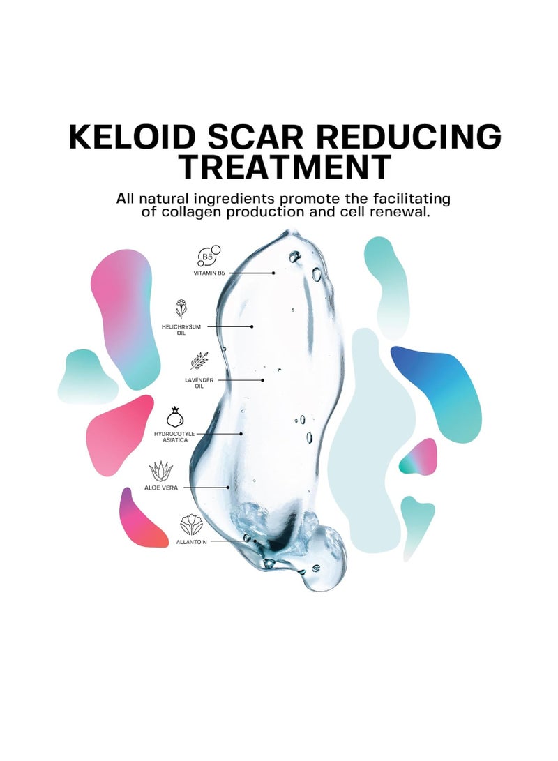 BASE LABORATORIES Keloid Bump Removal Gel | Natural Piercing Bump Treatment & Keloid Scar Gel | Keloid Scar Removal for All Scars, Keloids & Piercing Bumps | Soothing Piercing Aftercare Gel | 2 oz