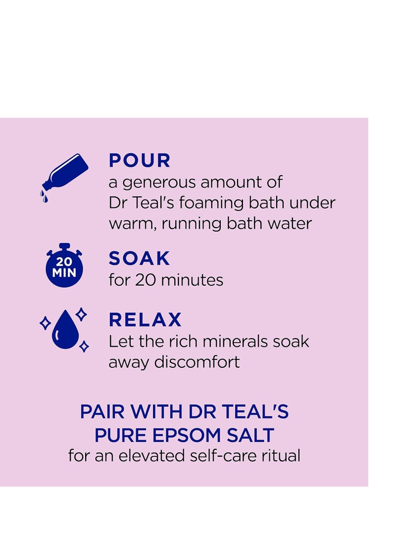 Dr Teal's Foaming Bath with Pure Epsom Salt, Black Elderberry with Vitamin D, 34 fl oz (Pack of 4) (Packaging May Vary)