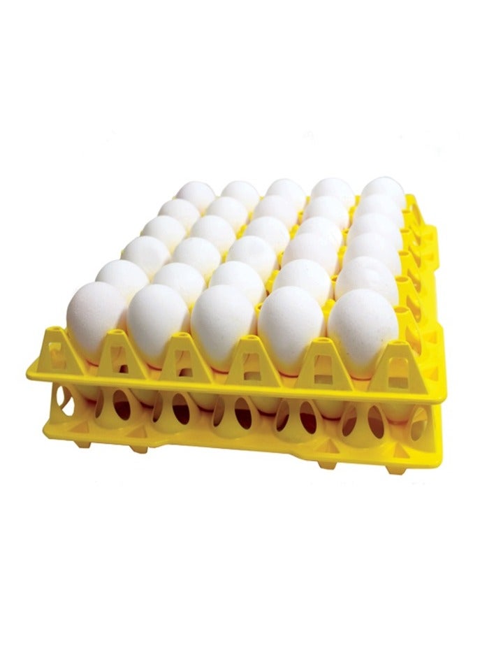 River Plastic Egg Tray For Chicken, Egg Holder 30 eggs, Dimensions 30x30, Yellow Colour,25 Pcs. (Made in Italy).