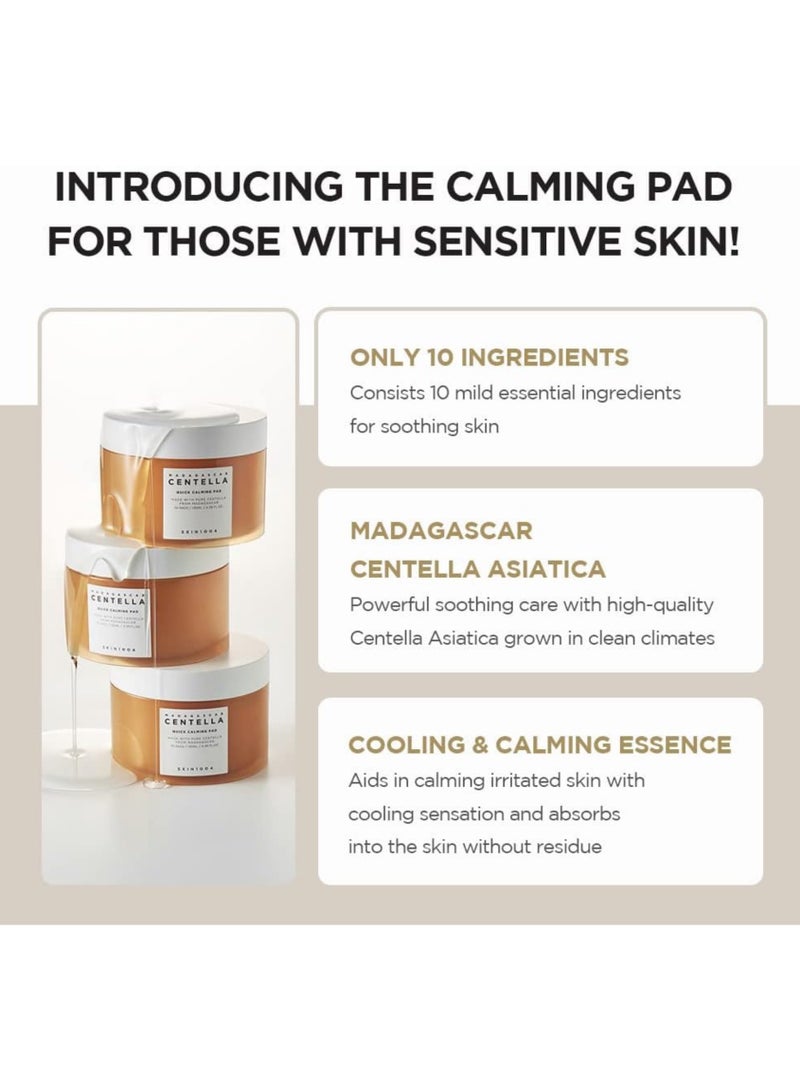 Madagascar Centella Quick Calming Pad (70Ea), Ampoule Serum 200Ml With Cleansing Foam Ampoule 125Ml - Complete Skincare Set For Calming, Cleansing, And Refreshing