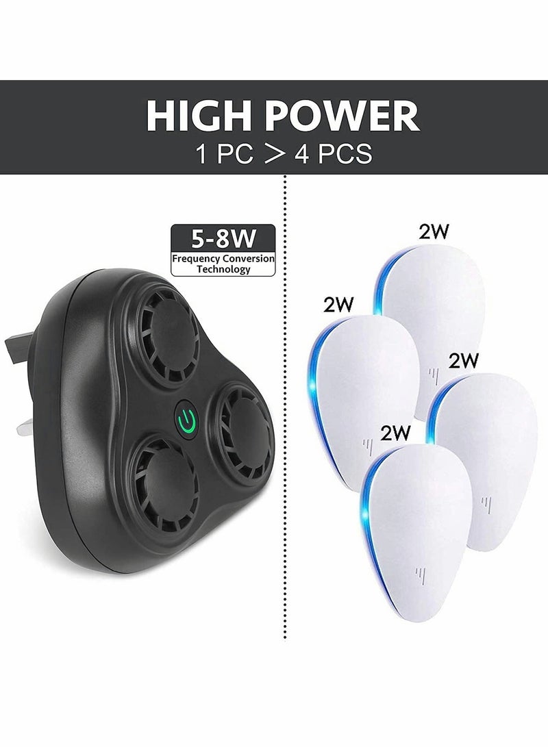 Ultrasonic Pest Repeller High Power Plug-in Repellent Portable Electronic Pest Controler for Rodents Rat Mouse Cockroach Ant Spider Mosquito Insect for Living Room Garage Office Hotel