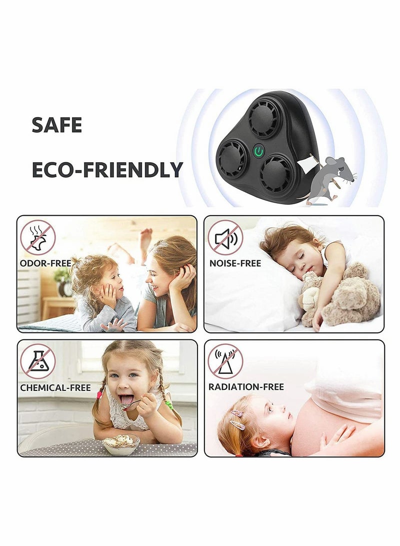 Ultrasonic Pest Repeller High Power Plug-in Repellent Portable Electronic Pest Controler for Rodents Rat Mouse Cockroach Ant Spider Mosquito Insect for Living Room Garage Office Hotel