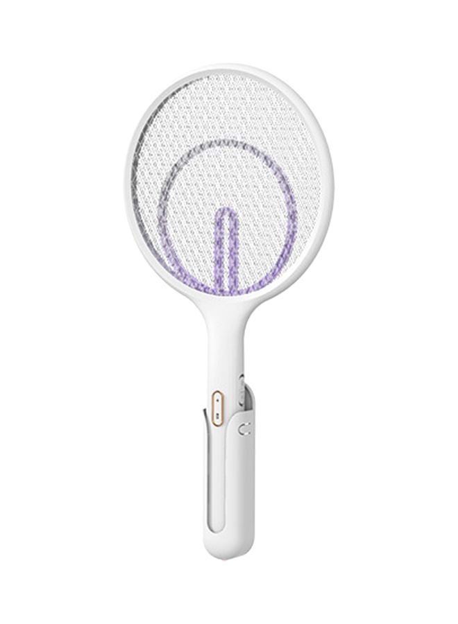 Electric Bug Zapper Racket White/Purple 46x3x28centimeter