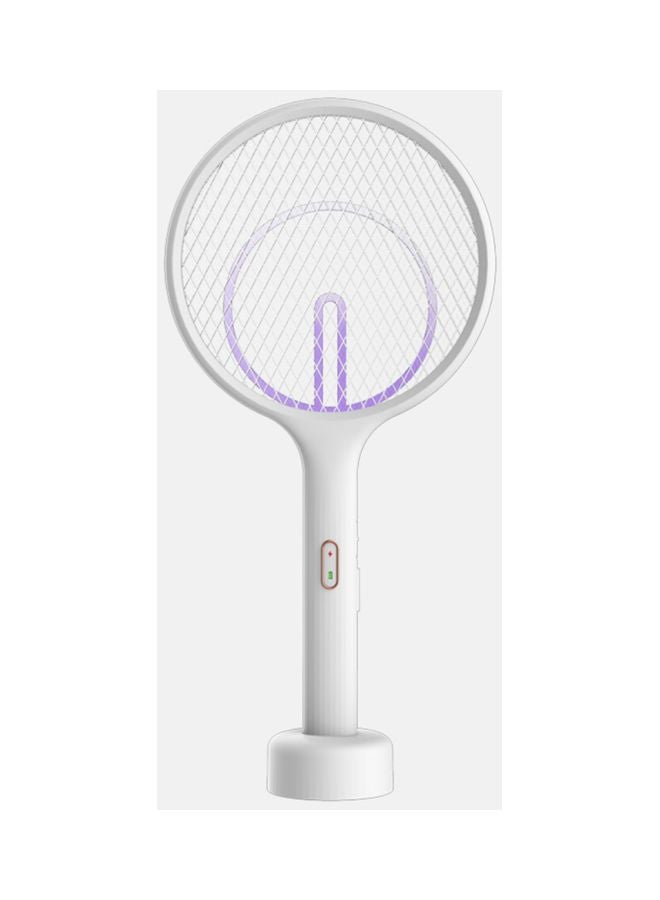 Electric Bug Zapper Racket White/Purple 46x3x28centimeter