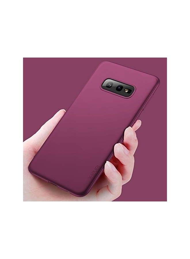 Galaxy S10e Case,X-Level Slim Fit Soft TPU Ultra Thin S10e Mobile Phone Cover Matte Finish Coating Grip Phone Case for Women Compatible Galaxy S10e (2019)-WineRed