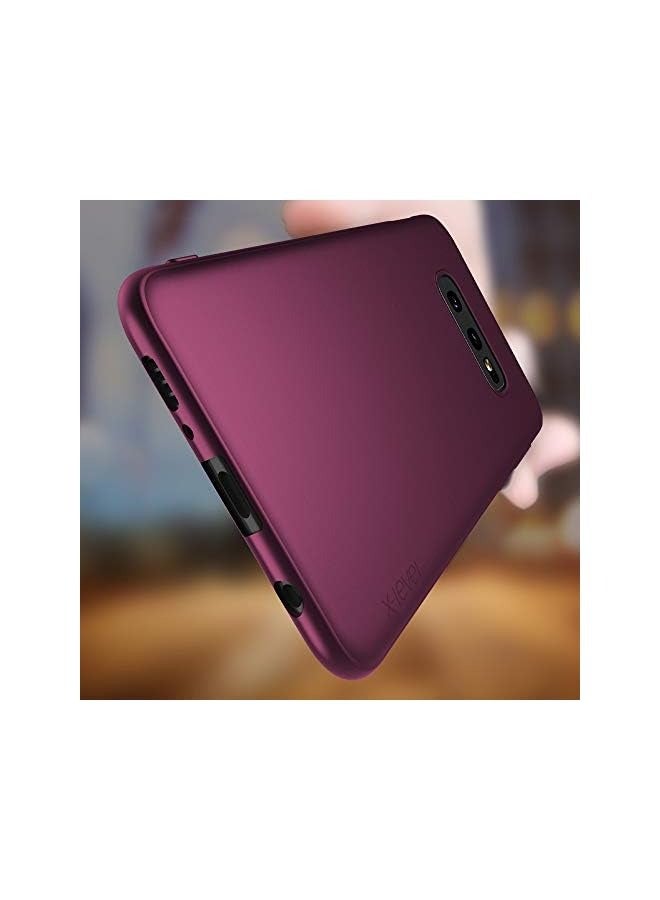 Galaxy S10e Case,X-Level Slim Fit Soft TPU Ultra Thin S10e Mobile Phone Cover Matte Finish Coating Grip Phone Case for Women Compatible Galaxy S10e (2019)-WineRed