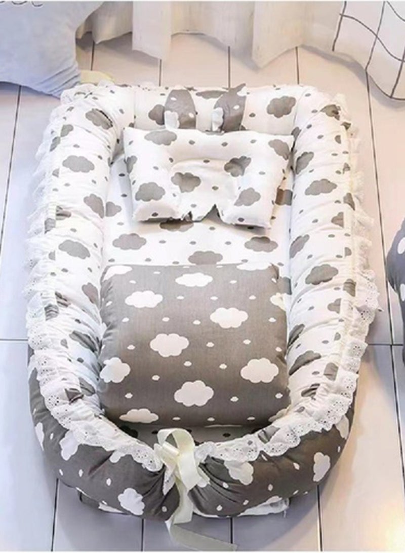 Sleeping Lounger Folding Travel Portable Baby Nest 100% Soft Cotton