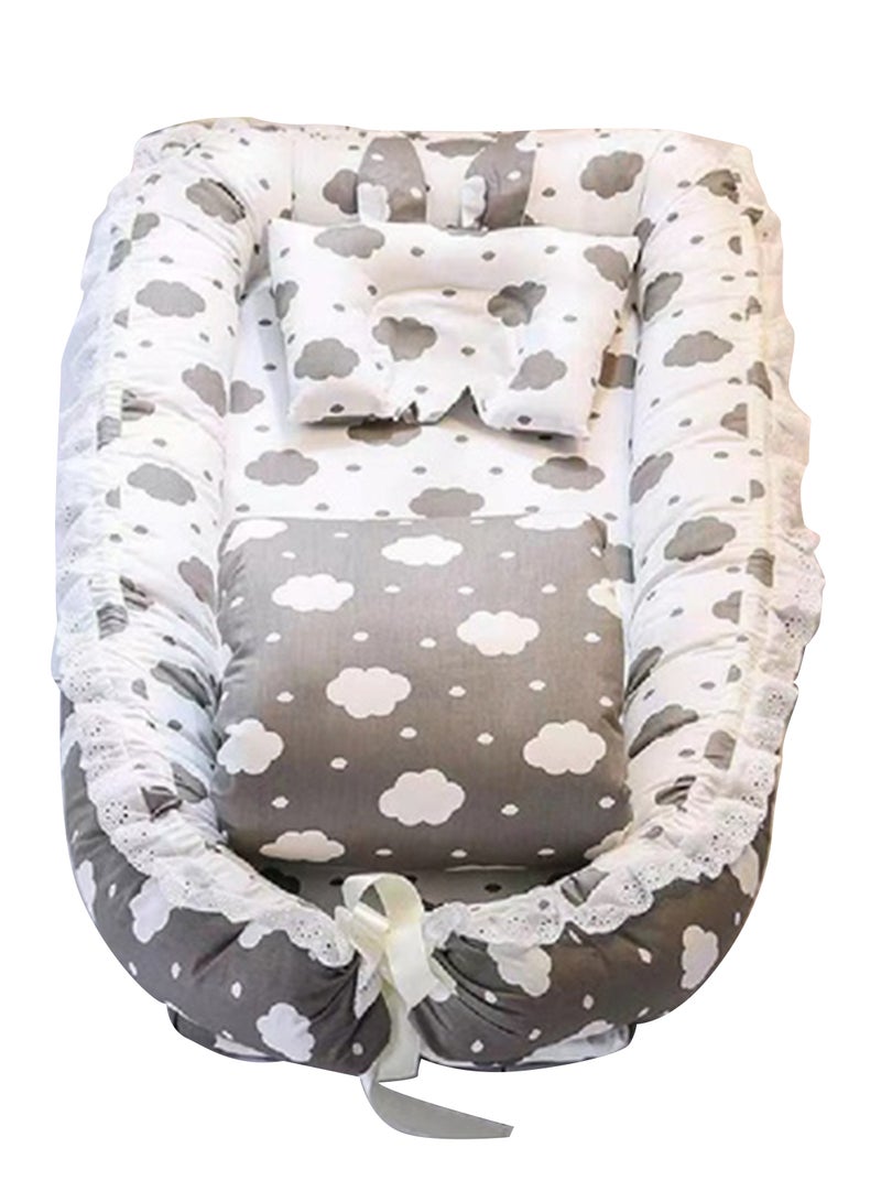 Sleeping Lounger Folding Travel Portable Baby Nest 100% Soft Cotton