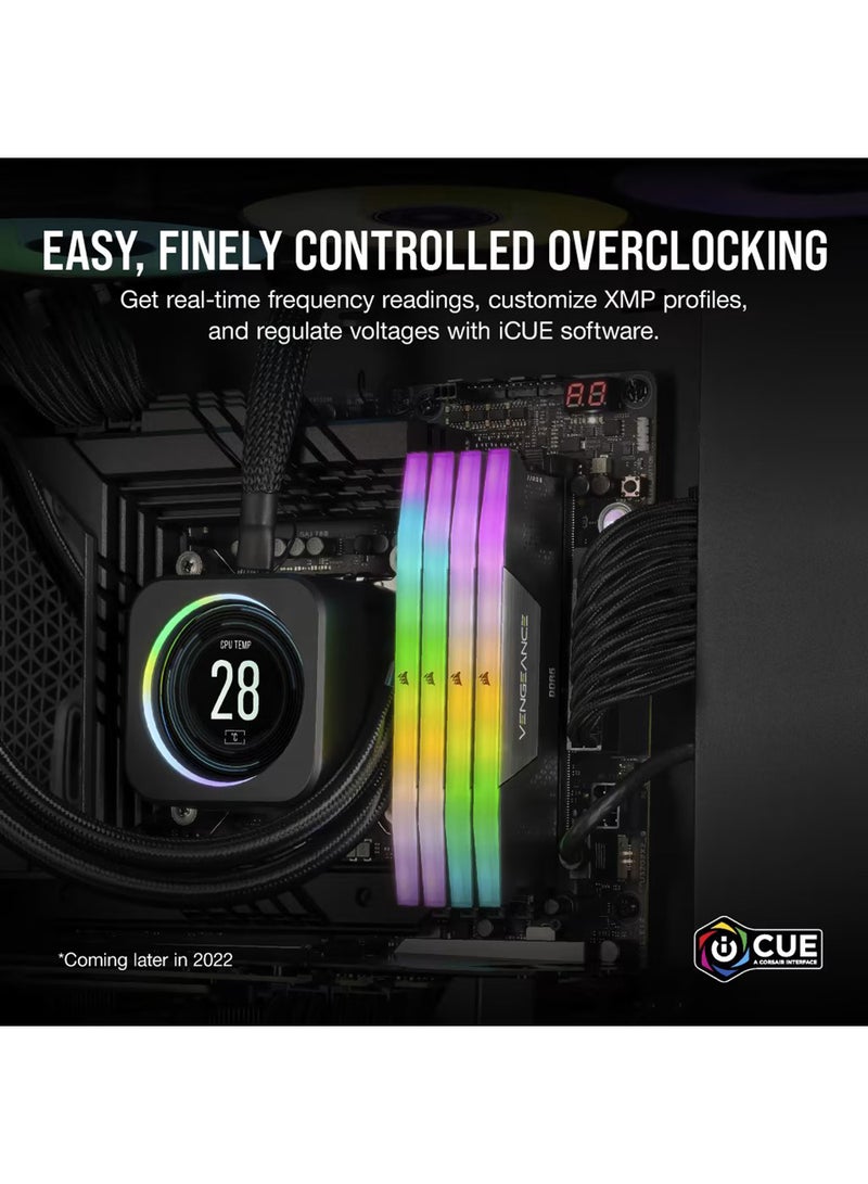 VENGEANCE 32GB (2 x 16GB) RGB DDR5 288-Pin 2 Channel Desktop Memory Kit, 6200MHz Tested Speed, 1.30V, 36-39-39-76 Latency, Intel XMP 3.0 Chipset, Black | CMH32GX5M2B6200C36
