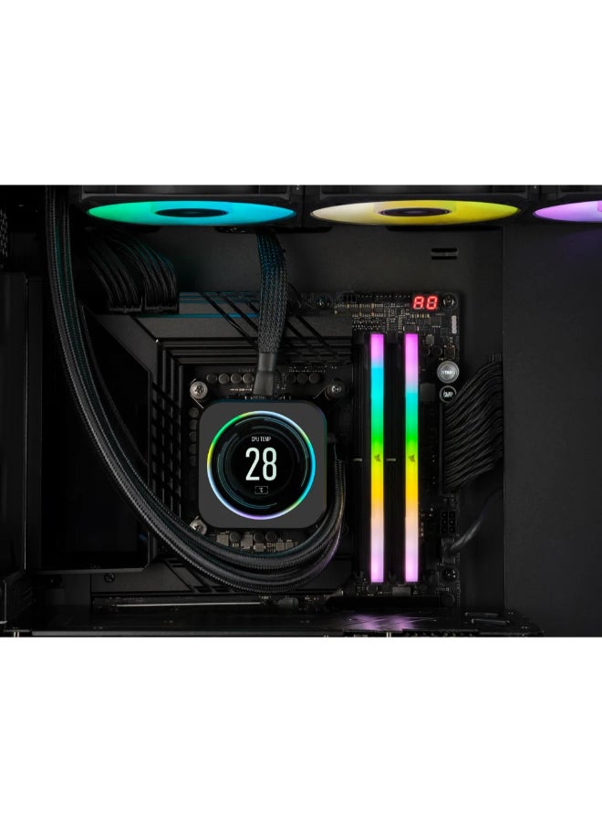 Vengeance RGB 48GB (2 x 24GB) DDR5 5200 Desktop Memory, 5200MHz Memory Speed, C38 CAS Latency, 1.1V Memory Voltage, Intel XMP 3.0, 288-Pin, Black | CMH48GX5M2B5200C38