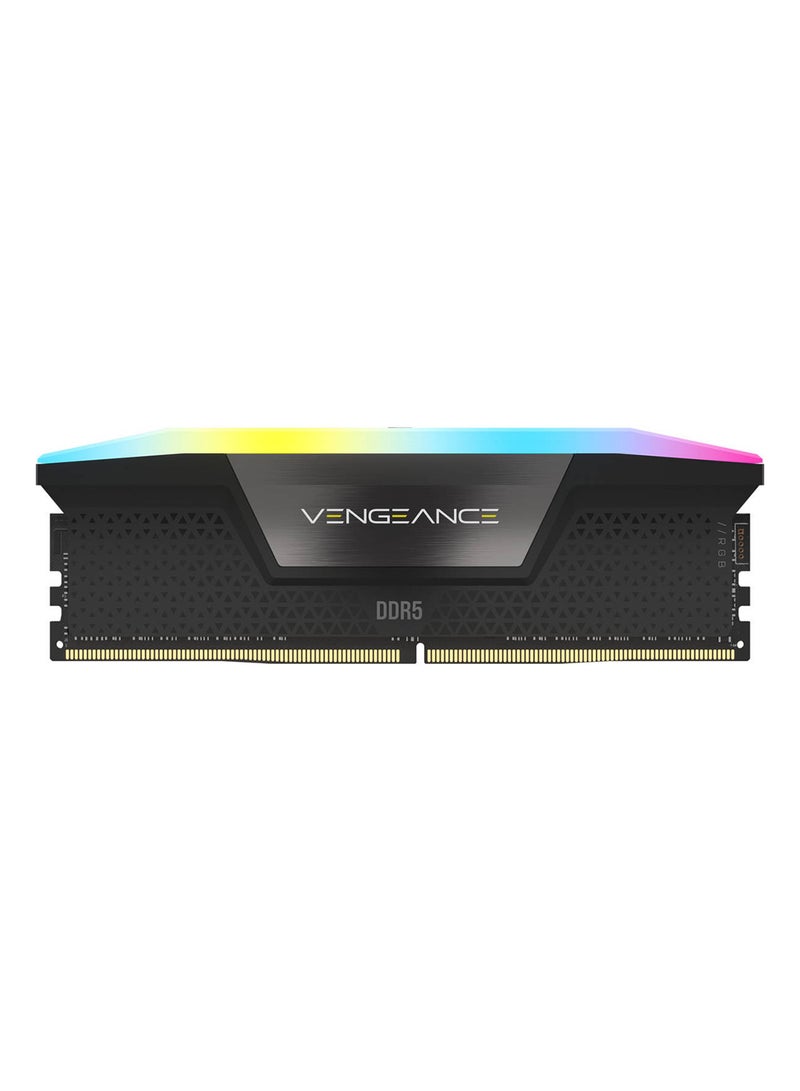 Vengeance RGB 48GB (2 x 24GB) DDR5 5200 Desktop Memory, 5200MHz Memory Speed, C38 CAS Latency, 1.1V Memory Voltage, Intel XMP 3.0, 288-Pin, Black | CMH48GX5M2B5200C38