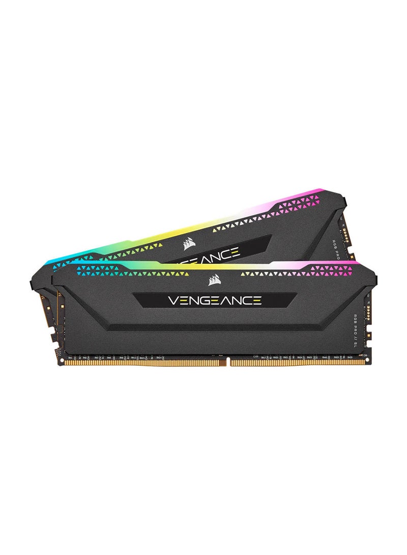 Vengeance RGB PRO SL 32GB (2x16GB) DDR4 Desktop Memory, 3600MHz C18 Memory Speed (PC4-28800), 18-22-22-42 Latency, Intel XMP 2.0, 1.35V, 288-Pin, Black | CMH32GX4M2Z3600C18