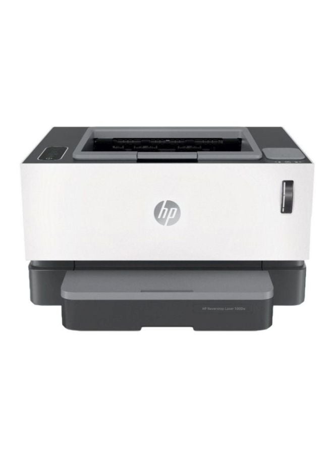 HP Neverstop Laser 1000W Wireless - Print Speed up to 21 Page Per Minute, Toner preloaded to print up to 5000 pages - White [4RY23A] White/Grey