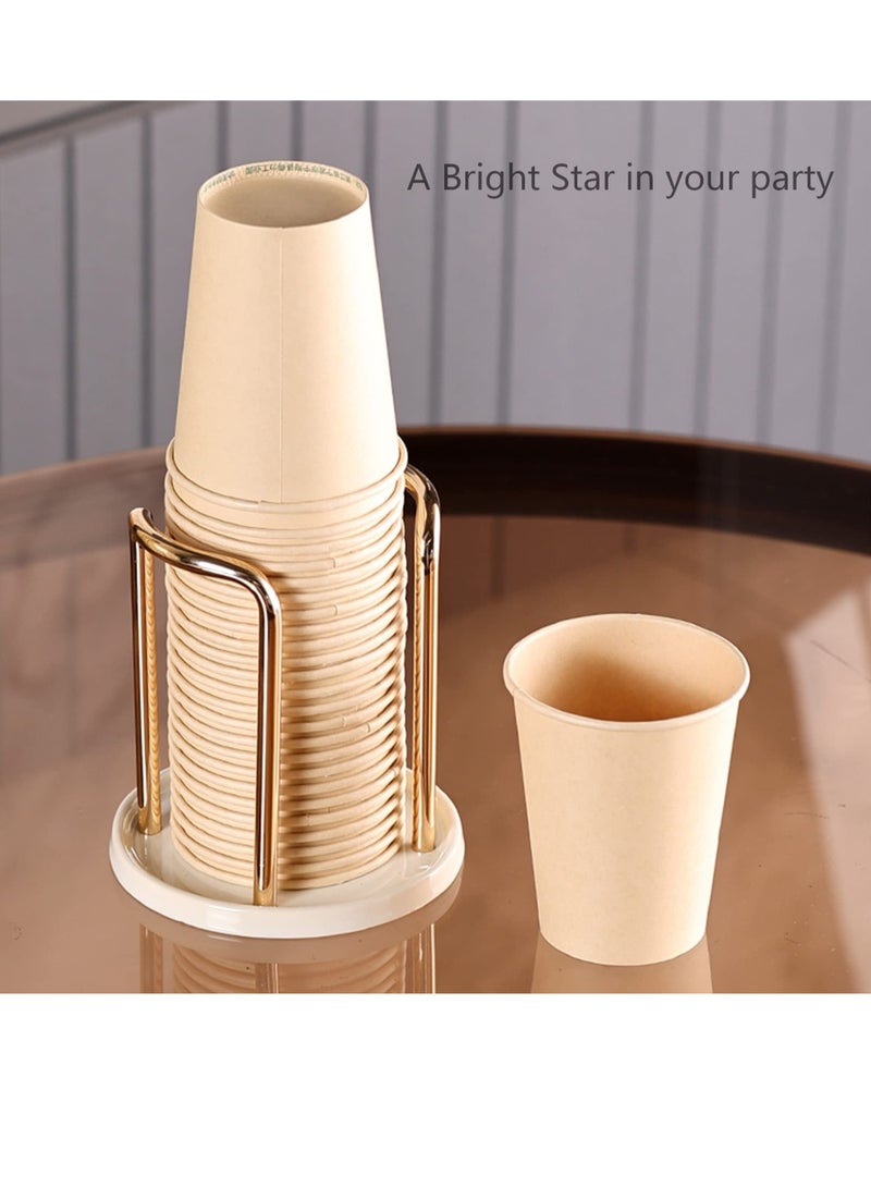 Paper Cup Dispenser, Disposable Cup Holder, Mouthwash Rinsing Cups for Home, Bathroom, Kitchen, Bar, Counter, Storage, Decor(Max Diameter 7.5cm)