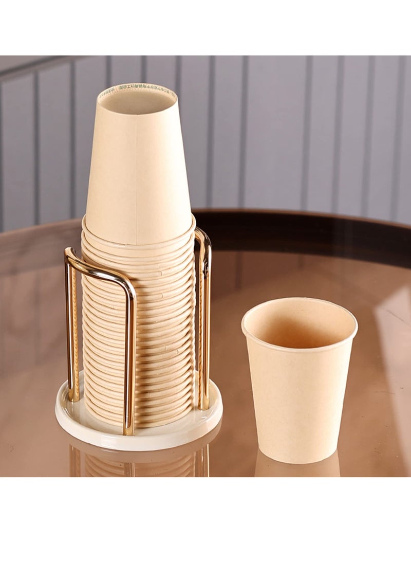 Paper Cup Dispenser, Disposable Cup Holder, Mouthwash Rinsing Cups for Home, Bathroom, Kitchen, Bar, Counter, Storage, Decor(Max Diameter 7.5cm)