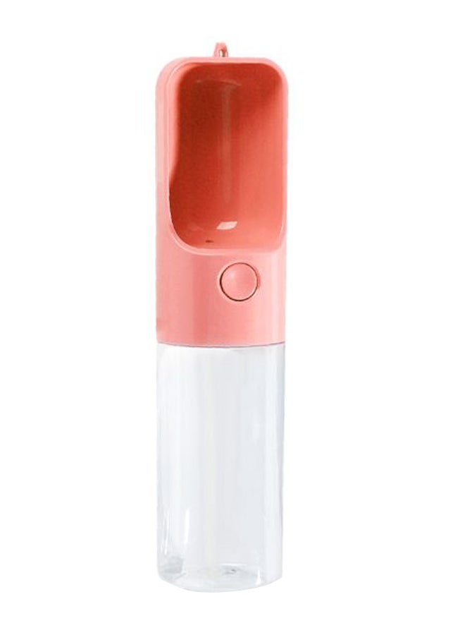 Portable Accompanying Pet Water Bottle Pink/Clear 40ml