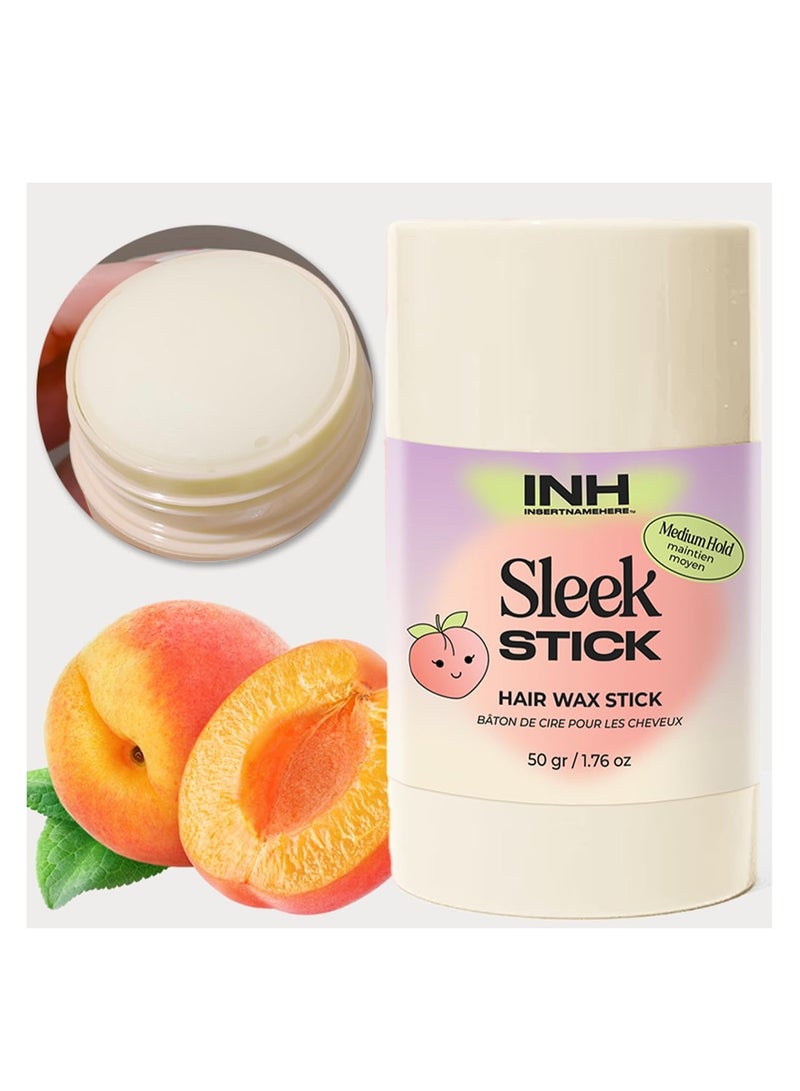 INH Hair Wax Sleek Stick Finishing & Smoothing Vegan Hair Wax Roller | Mess Free, Travel Friendly Styling Product for Flyaways and Frizz. 1.76 oz