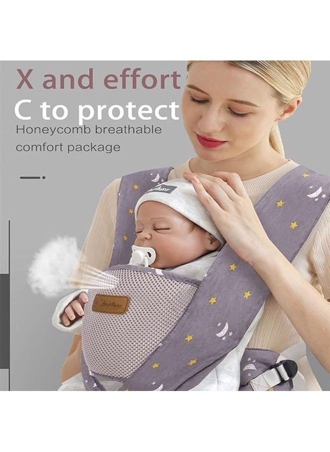 Ergonomic Adjustable Infant Front And Back Carrier For Newborn Baby, 3 Months To 3 Years Old, 0 - 15 Kg, Grey