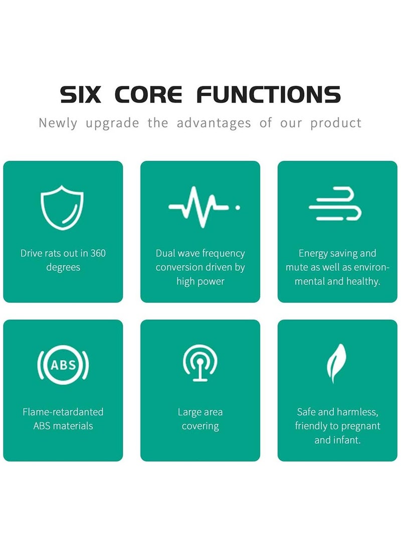 2 Pcs Ultrasonic Pest Repeller Indoor Anti Insect Plug in Control Electronic Moths Repellent Against