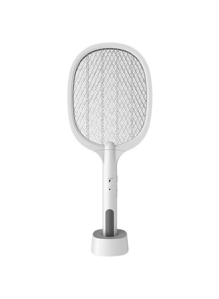 USB Rechargeable Electric Fly Swatter 1200mah With Charging Base Home Night Lamp 3000 Volt Mosquito Zapper Indoor Mosquito Killer & Insect Killer Against Flies Moths