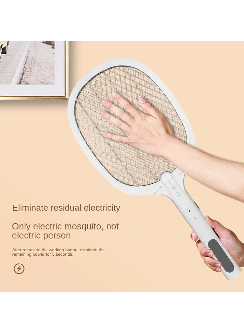 USB Rechargeable Electric Fly Swatter 1200mah With Charging Base Home Night Lamp 3000 Volt Mosquito Zapper Indoor Mosquito Killer & Insect Killer Against Flies Moths