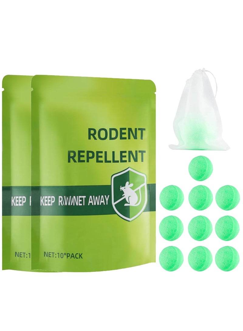 Natural Peppermint Oil Rodent Repellent Balls - Effective Pest Control for Mice, Bugs, Spiders, Cockroaches, and Ants in Your Home and Garden. Safe Ingredients for Protection.