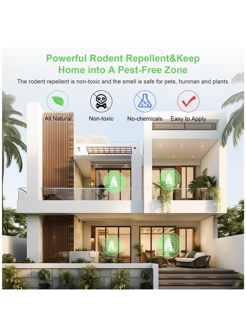 Natural Peppermint Oil Rodent Repellent Balls - Effective Pest Control for Mice, Bugs, Spiders, Cockroaches, and Ants in Your Home and Garden. Safe Ingredients for Protection.