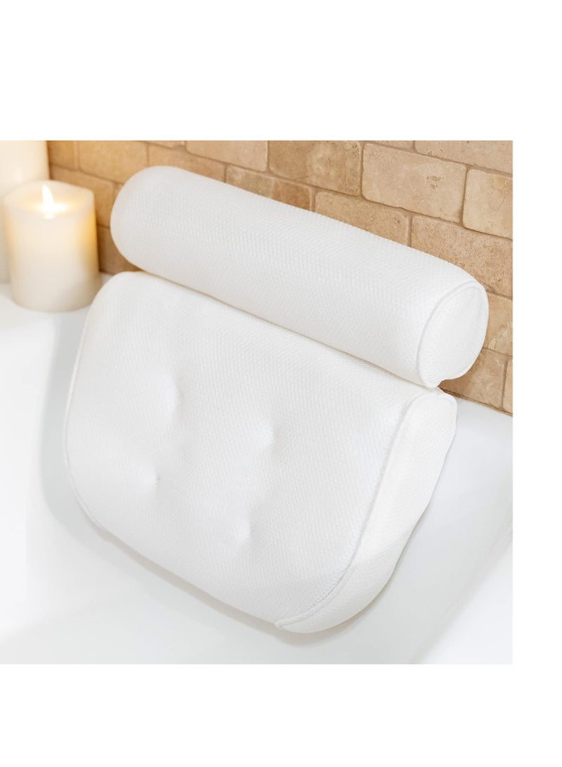 Bath Pillow - Square Bath Pillows for Tub Neck & Back Support, Luxury Bathtub Pillows for Head & Neck, Soaking, Bubble Bath & Spa, Bathtub Accessories for Women - Gifts for Women, Wife, Girlfriend