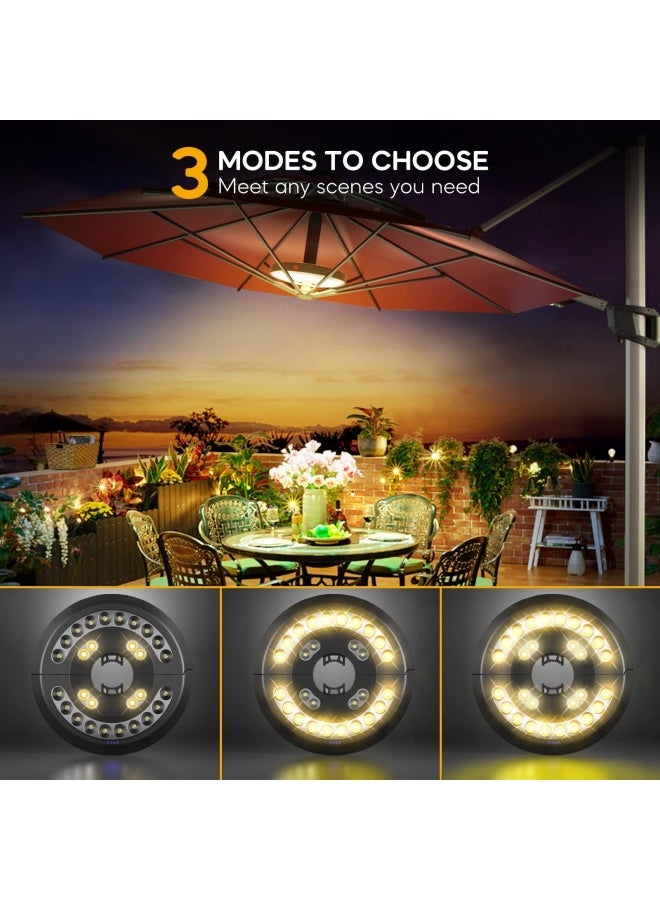 Eletorot Patio Umbrella Lights Rechargeable Outdoor Lights For Patio Decor Patio Table Light 28 Led 3 Lighting Modes Cool Patio Pool Accessories And Backyard Decor