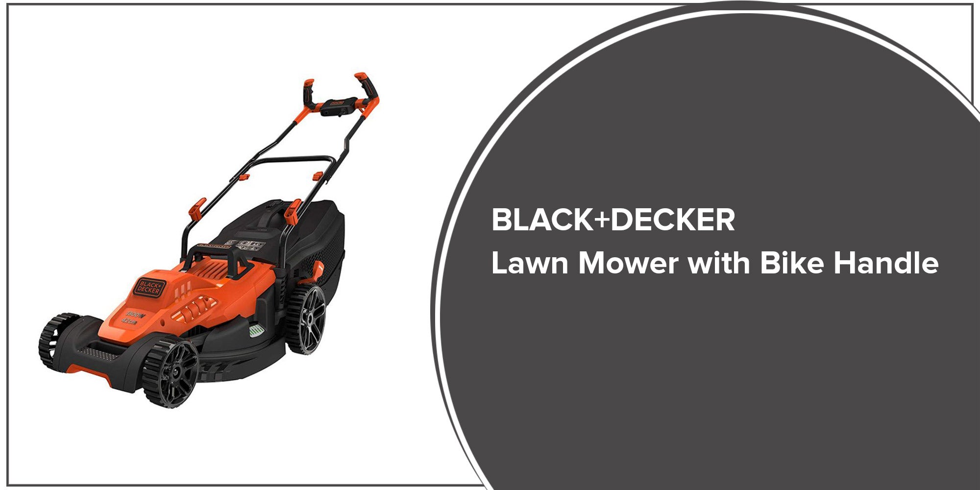Lawn Mower With Bike Handle Orange/Black