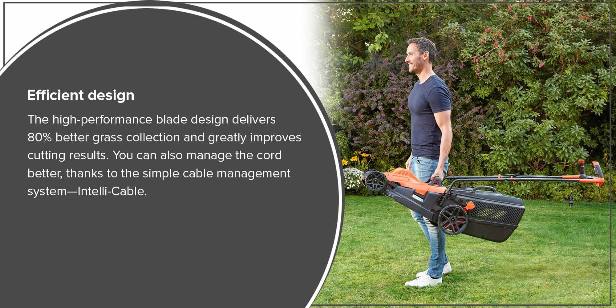 Lawn Mower With Bike Handle Orange/Black