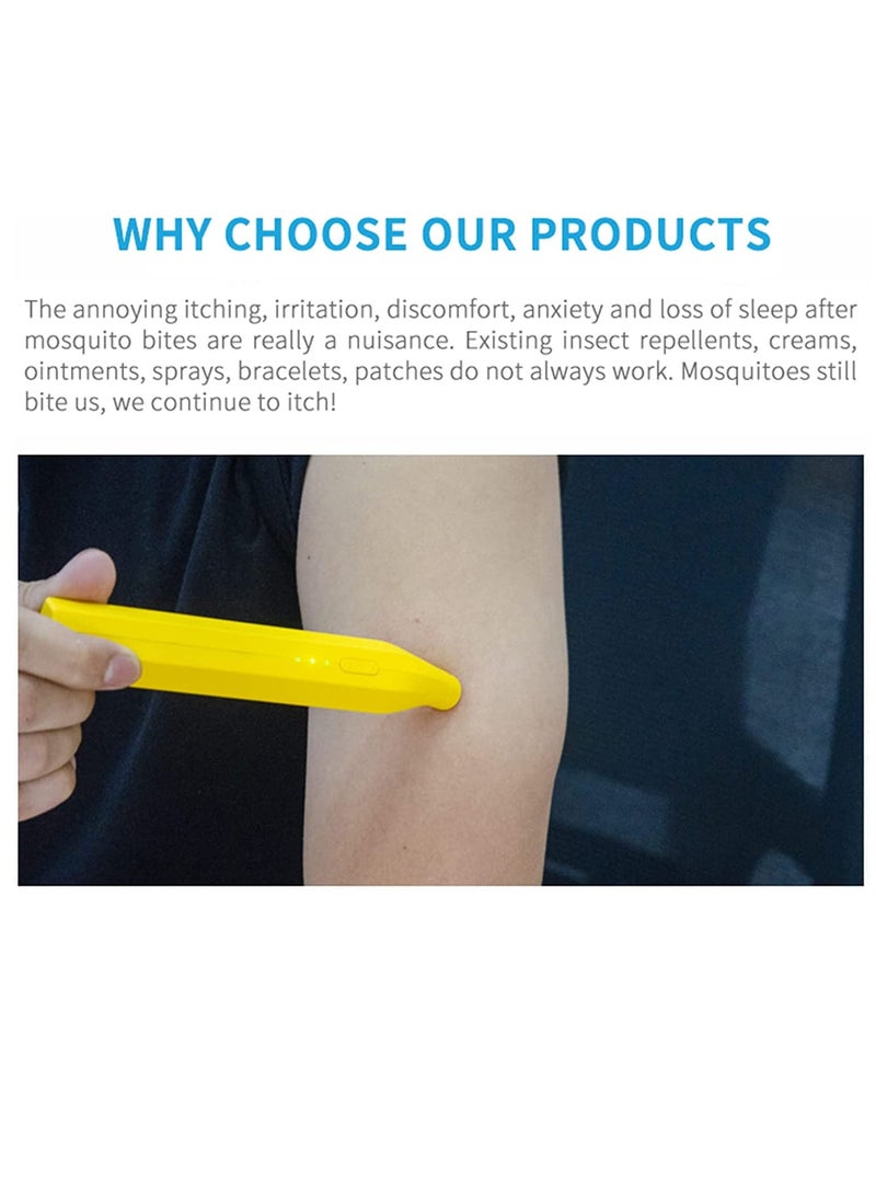 Nsect Sting Bite Relief Electronic Mosquito Bites Itching Treatment Tool Thermal Frequency Pulse Anti Pruritic Stick Fast Symptom Relief Reduce Pain Portable USB Rechargeable