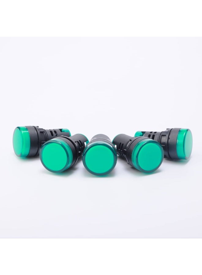 Green Led Pilot Light Panel Indicator 48V 10Pieces