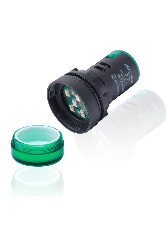 Green Led Pilot Light Panel Indicator 48V 10Pieces