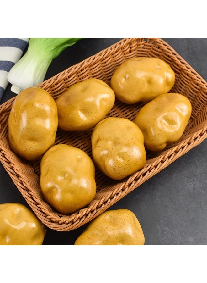 Artificial Potatoes Lifelike Fake Potatoes Simulation Vegetable For Home Kitchen Decoration 5Pcs