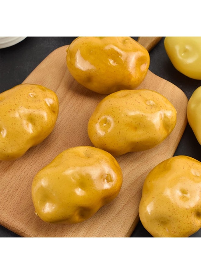Artificial Potatoes Lifelike Fake Potatoes Simulation Vegetable For Home Kitchen Decoration 5Pcs