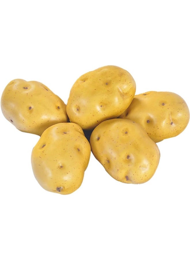 Artificial Potatoes Lifelike Fake Potatoes Simulation Vegetable For Home Kitchen Decoration 5Pcs