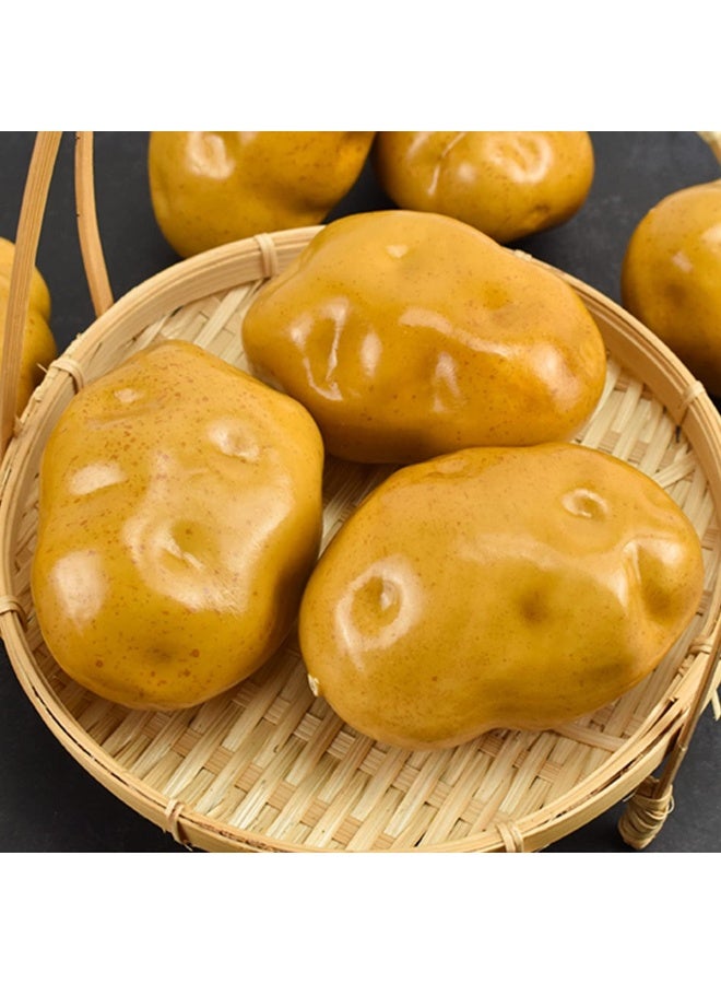 Artificial Potatoes Lifelike Fake Potatoes Simulation Vegetable For Home Kitchen Decoration 5Pcs