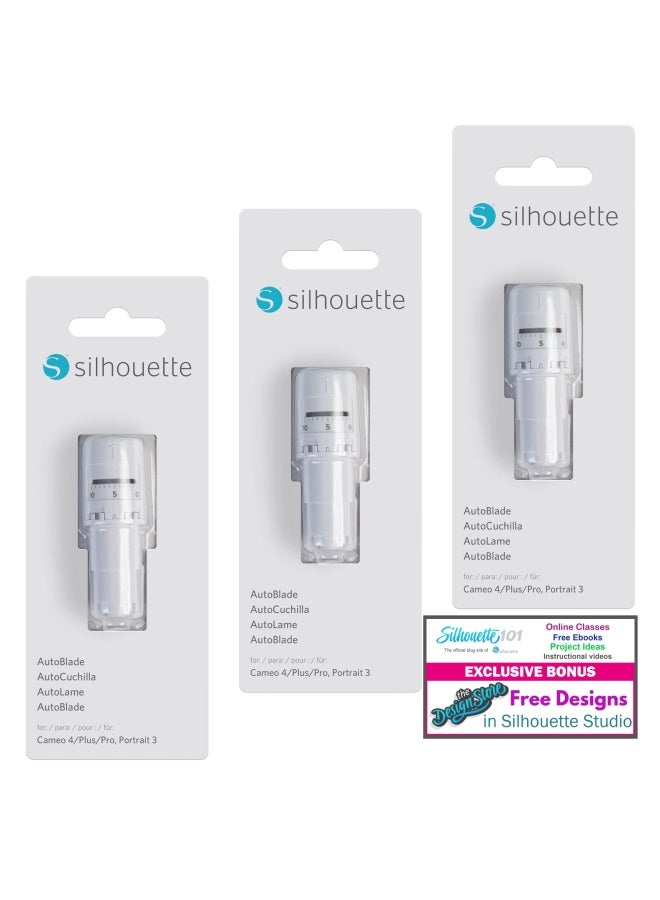 Silhouette America  Auto Blade 2 For Use With Cameo 4 -Pack Of 3 Blades