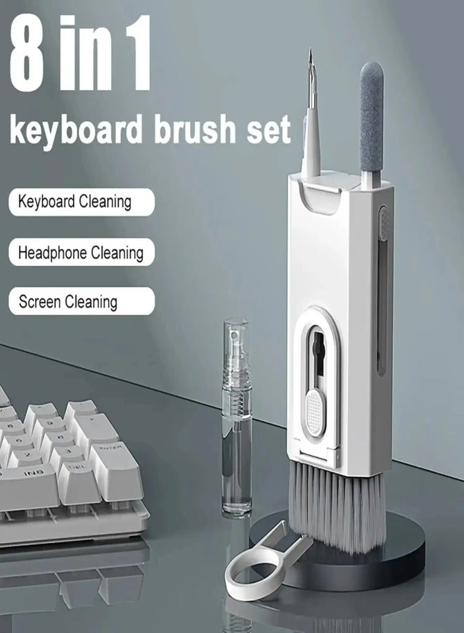 8 in 1 Computer Cleaning Kit Electronic Cleaner with Brush for Camera Tablet Microfiber Screen Cleaner Tools Earphone Multifunctional  Cleaning Brush Keycap Puller