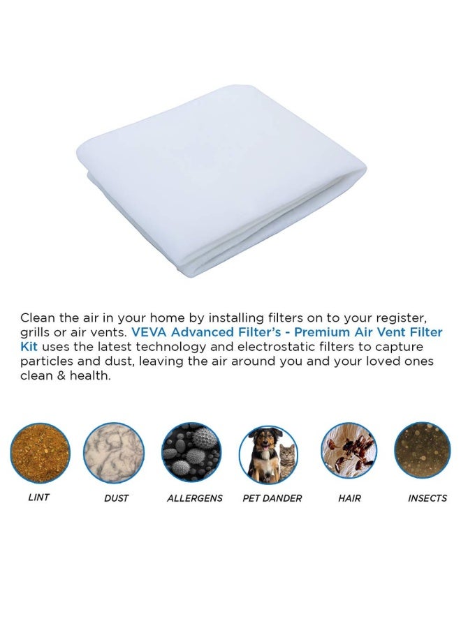Airbay Merv 13 Filter Material for Air Filters  16Ft    Air Particles  Clean Living Basic Dust Small as 0.3 Microns  Efficiency Breathable DIY Design  16 Square Feet