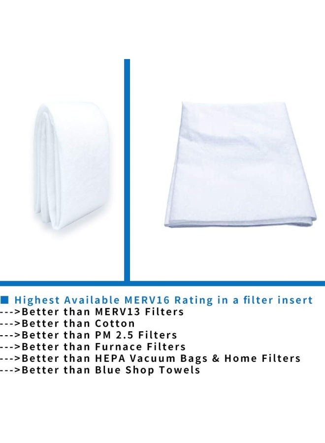 Airbay Merv 13 Filter Material for Air Filters  16Ft    Air Particles  Clean Living Basic Dust Small as 0.3 Microns  Efficiency Breathable DIY Design  16 Square Feet