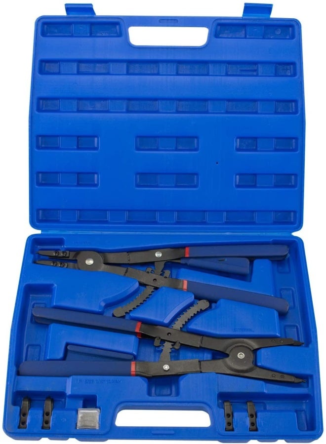 Hiltex  02016 16 Snap Ring Plier Set 2 Piece External And Internal Pliers Straight 45 90 Tips